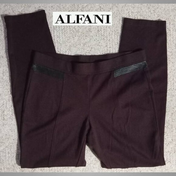 Alfani burgundy pants women's size 10 - Picture 1 of 6